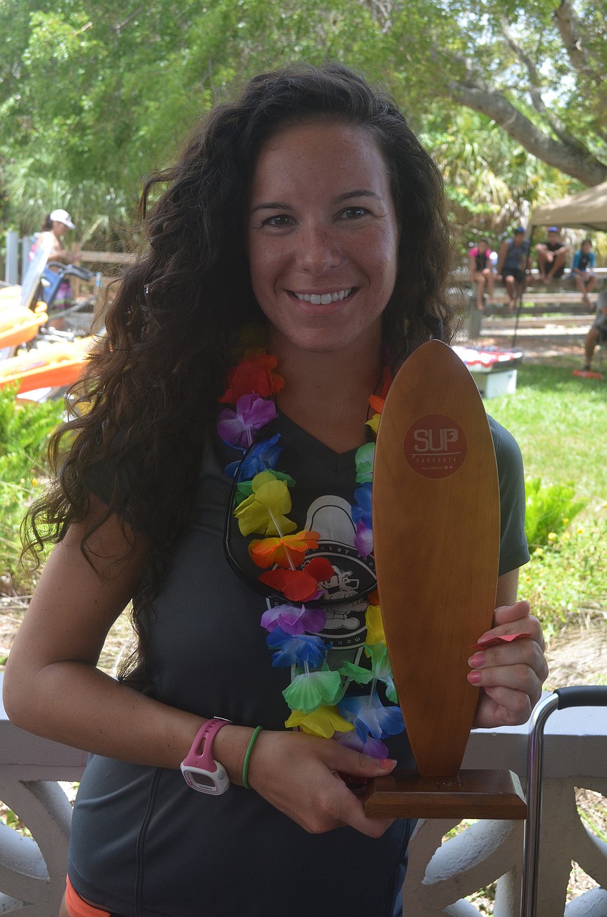 Islander Courtney Riga got first place with her 14-foot board in the womenâ€™s elite division.