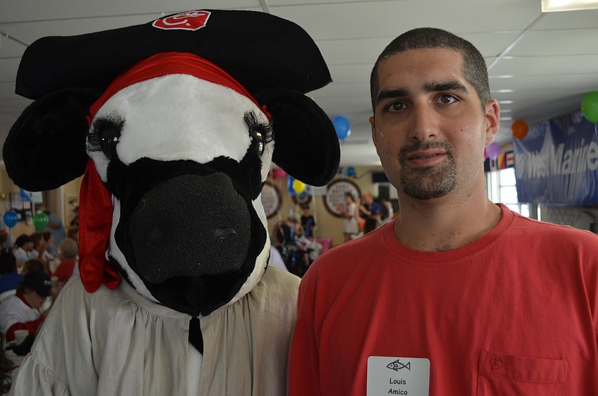 Louis Amico enjoys the celebration after the fishing outing.