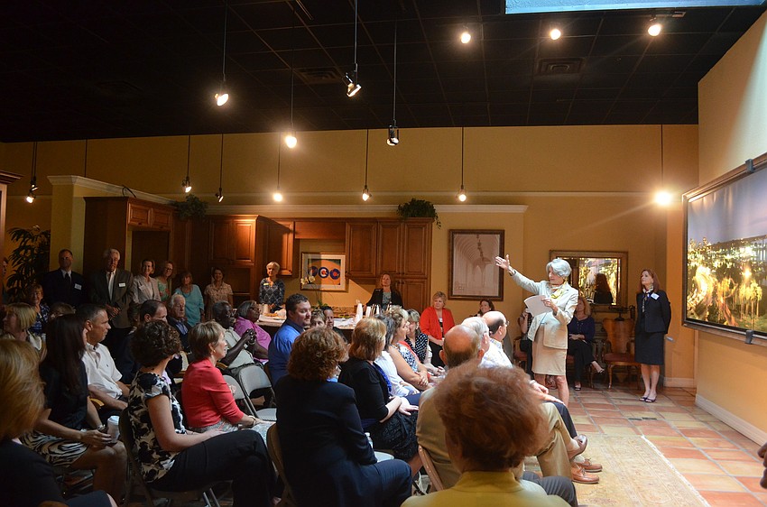 Michael Saunders explains what each of the grant recipients do in the community.