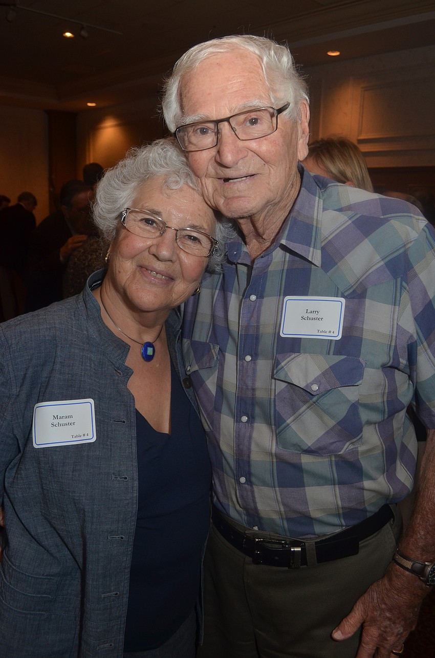 Maram and Larry Schuster attend the JFCS Annual Meeting. Maram has been with JFCS for almost 20 years.