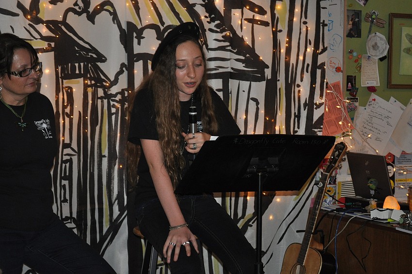 Mia Nightsky read a dirge that she wrote