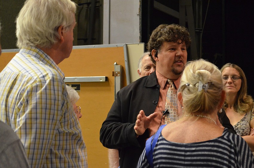 Director of production Chris Van Alstyne lead groups in backstage tours of The Sarasota Opera House