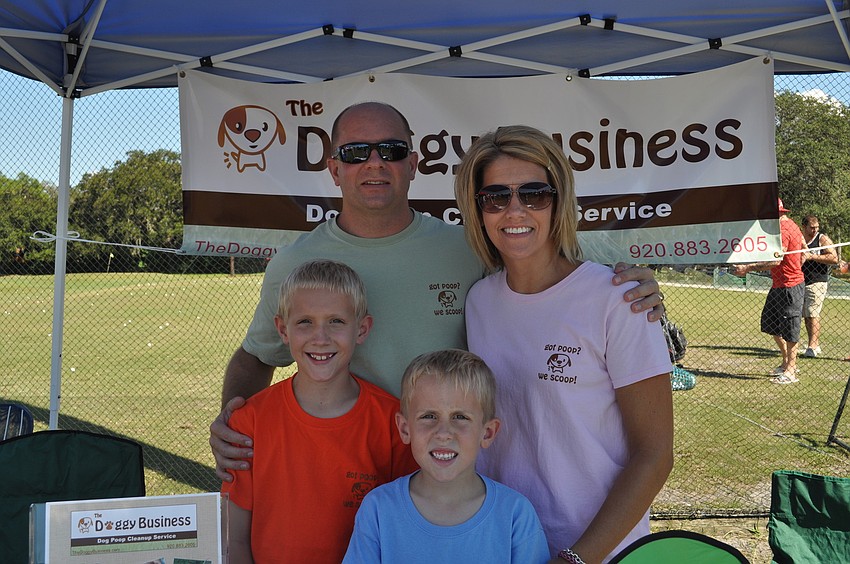 Tammy and Randy Fraatz with sons Sam and Elijah from The Doggy Business