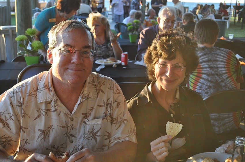 Randy and Martha Wells have a sunset dinner