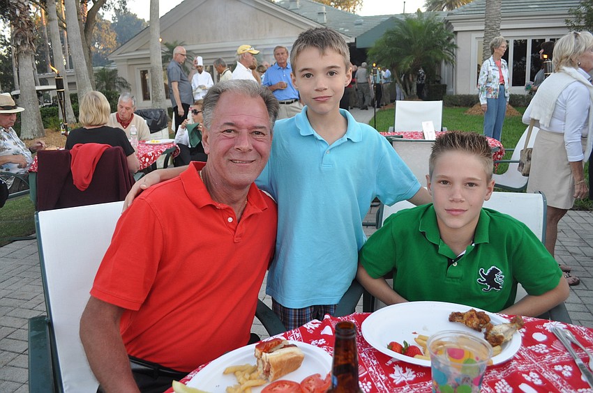 Jim Gawlik and his children, Matthew, 9, and Michael, 13, came from Michigan to visit family.