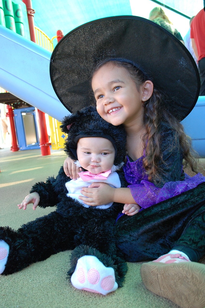 Emma Valentin, 6 months, looked picture perfect with her older sister, Bella, 4, after The Goddard School's parade.