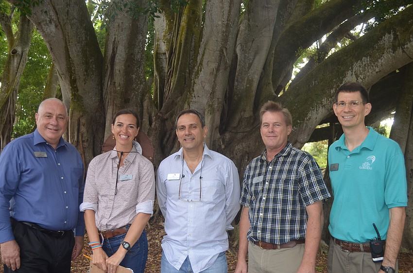 CEO Thomas Buchter, Jeannie Perales, Toscana diBrito, Bruce Holst and Mike McLaughlin were key leaders in the building of the rainforest