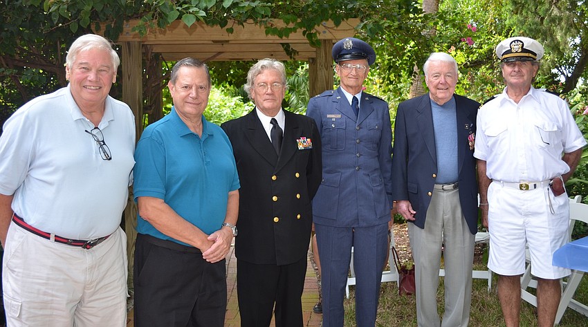 John Holtzermann, Hugh Joyner, Rev. Vincent Carroll, Larry Steagall, John Casey and William Evanko