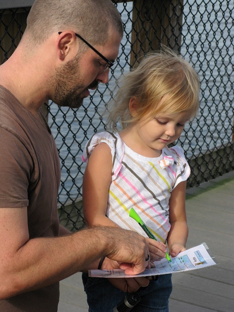 The Sarasota Audubon Society supplied Wildlife Bingo boards for families to play with at the Bird-A-Thon