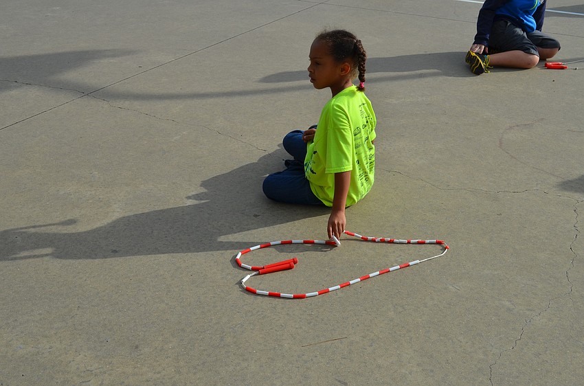 Francesca Magnotti made her rope into a heart