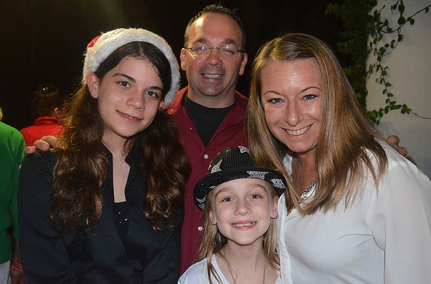 Sierra, Marc, Shayla and Kate White. Sierra played saxophone in McIntosh Middle School's Jazz Band