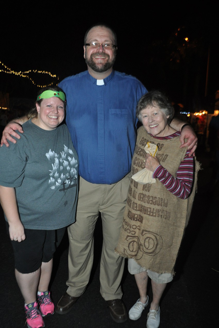 Kristen Hitchcock, with the Rev. Jeff Gross, and Patty Kungel