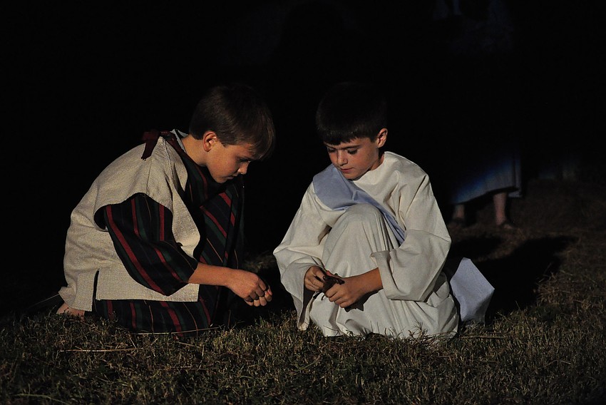 Mason Montgomery and CJ Urban portray a friend and Jesus as children.