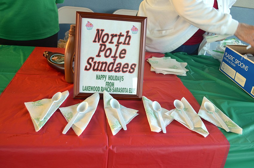 Snacks for the participants included sundaes from the North Pole.