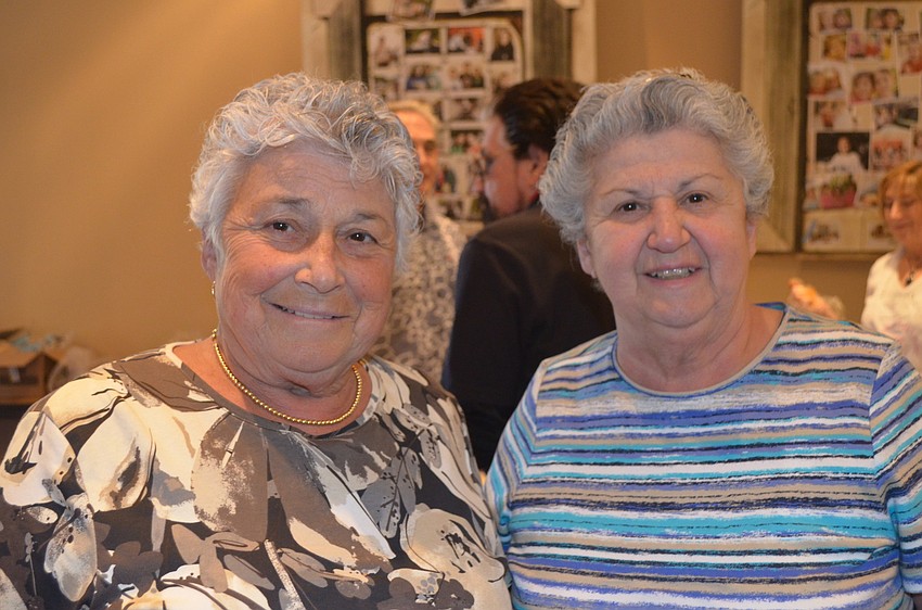 Mary Ann Giannico and Rosary Marzziotti head for the matzo ball soup first.