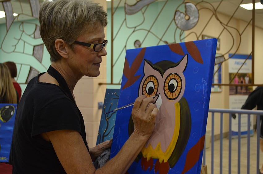 Connie Hanisch paints for Painting With A Twist.