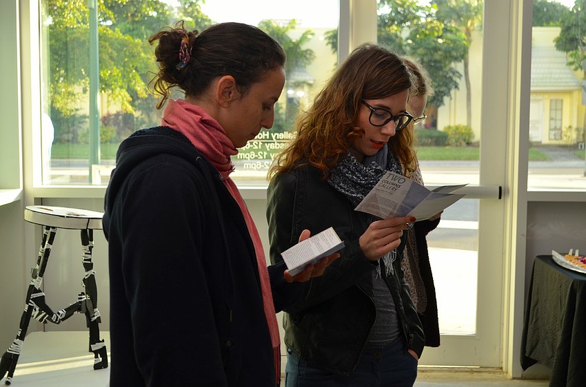 Mariana Greif and Nathalie Kowalczyk at Two Columns Gallery â€œGesticulatingâ€ exhibition.