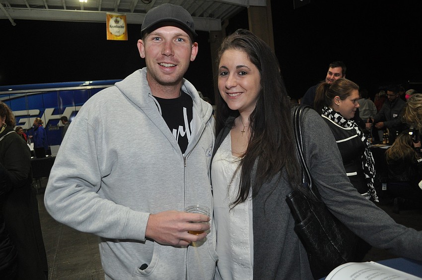 Kyle Gaub, an active duty member of the military, with Samantha Anatra