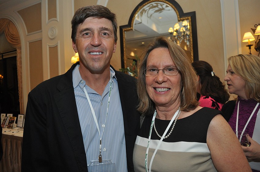 Kevin DiLallo, the CEO of the Manatee Healthcare System, with his wife, JoAnn
