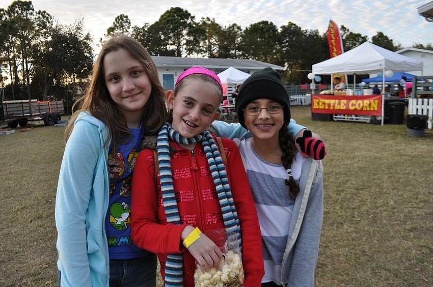 Tara students Nat Towell and Lizzy Dawson brought along their friend and neighbor, Rachael Tullio, of Braden River Middle School.