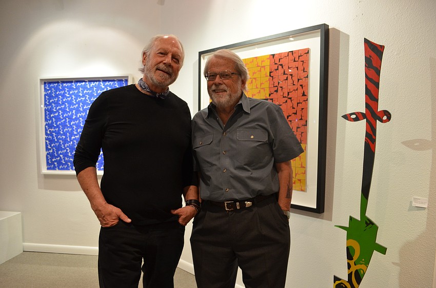 Artist Alain Huin and Allyn Gallup at Allyn Gallup Contemporary Art