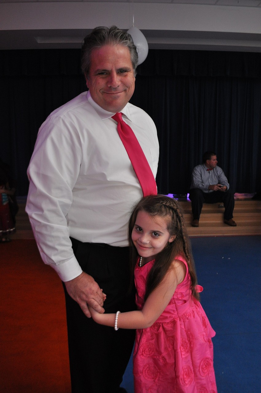 Jeremy and Abbi Geiger slow dance.