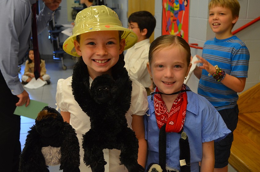 Lily Frank and Keira Hutchinson worked together to present Jane Goodall