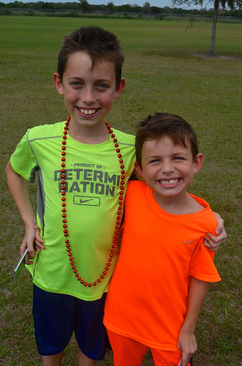 The Roszell brothers â€” Dalton, 11, and Morgan, 8.