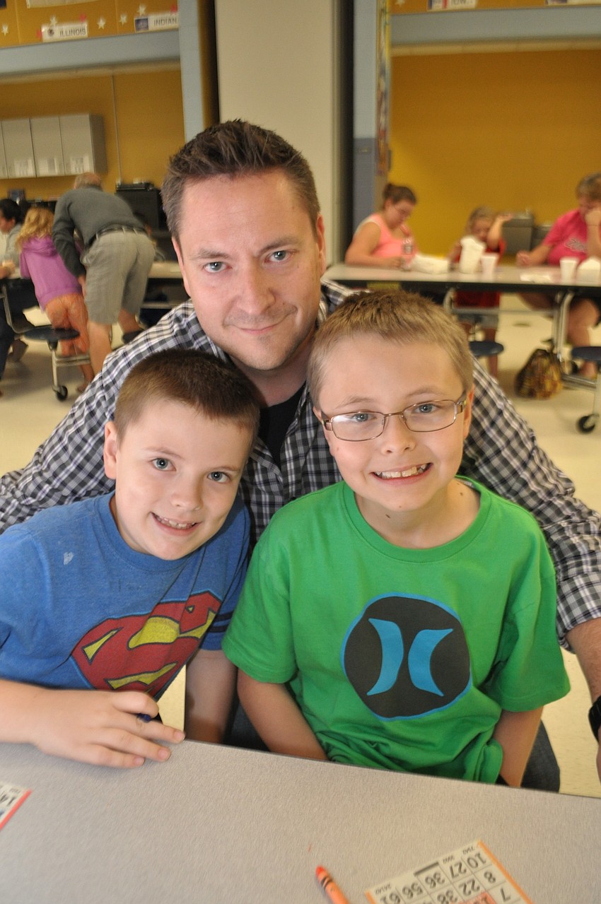 Hayden, Jim and Hunter Young try to hit bingo.