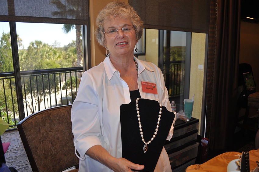 Bonnie Schar makes handmade jewelry out of crystals and gemstones.