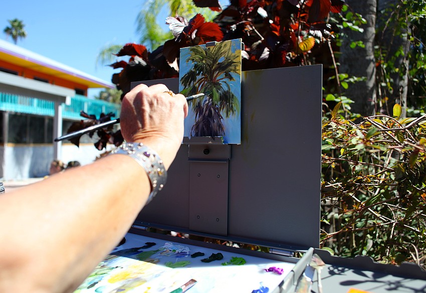 Terry Mason paints as part of Light Chasers, a group of artists who travel around Sarasota County and paint unique scenes.