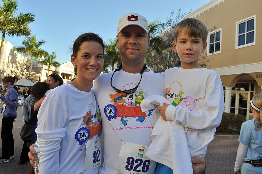 Emily, Adam and Brady Buskirk enjoy the morning together.