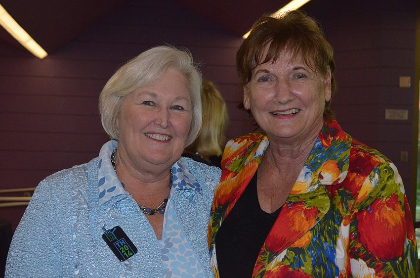Cindy Stuhley with Van Wezel outgoing Executive Administrator Phyllis Anderson