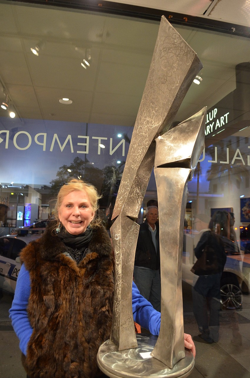 Vicky Randall with her piece 