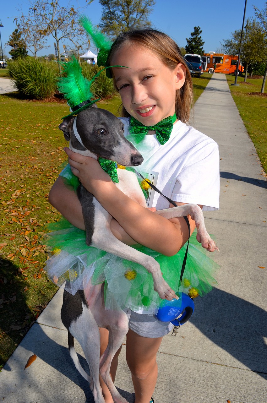Megan Workman, 10, with Sparke.