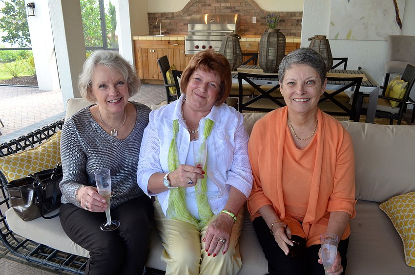 Sue Constable, Charlotte Christensen and Ann Andrew enjoy time outside.