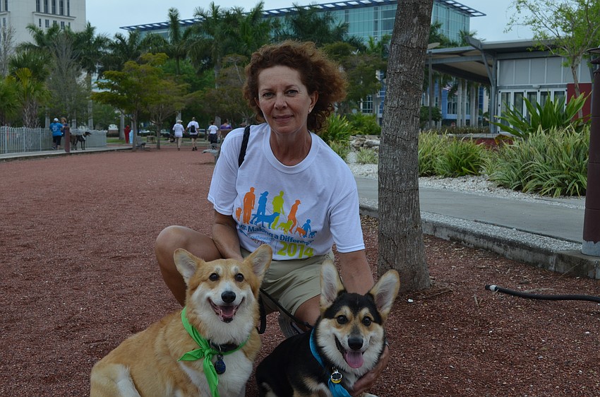 Laura Cooper with Toby and Maggie
