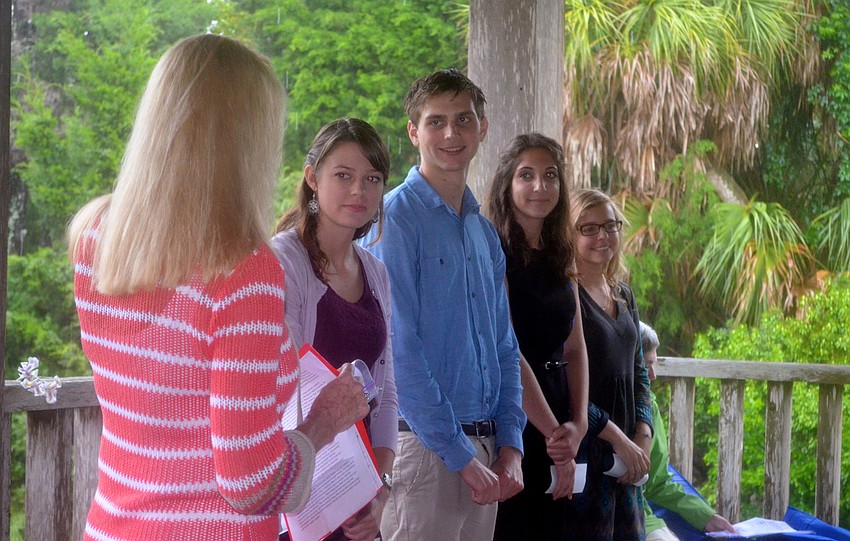 Susan Phillips awarded the four 2014 Scholarship Recipients.