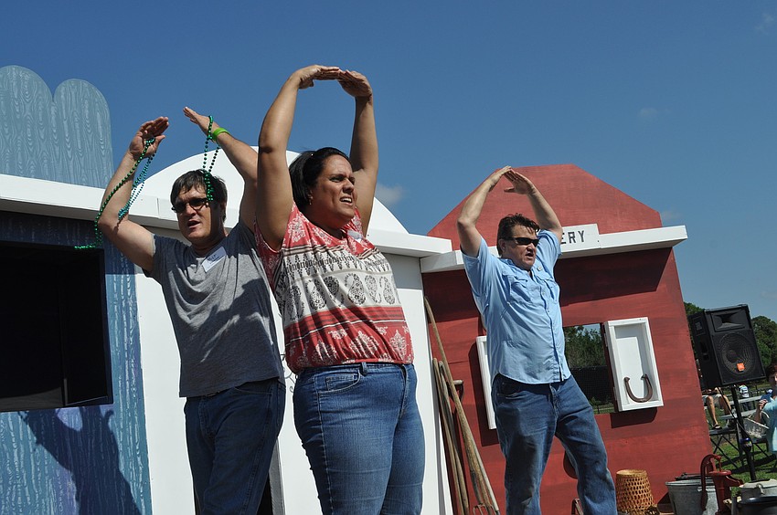 Church staff performed music and a puppet show.