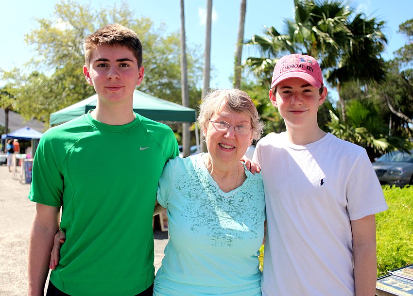 Charles and John Bailey with their grandmother, Jane Bailey