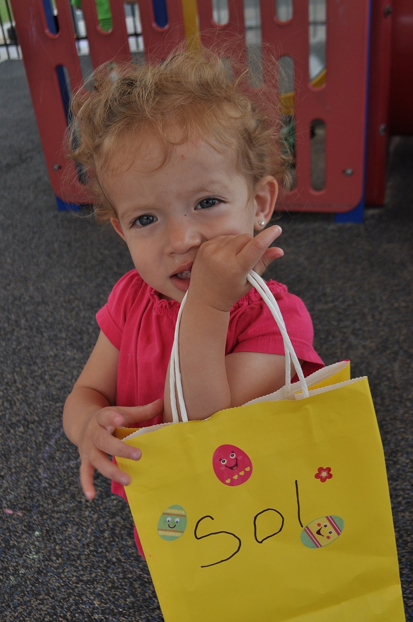 Sol Briceno shows off her bag.