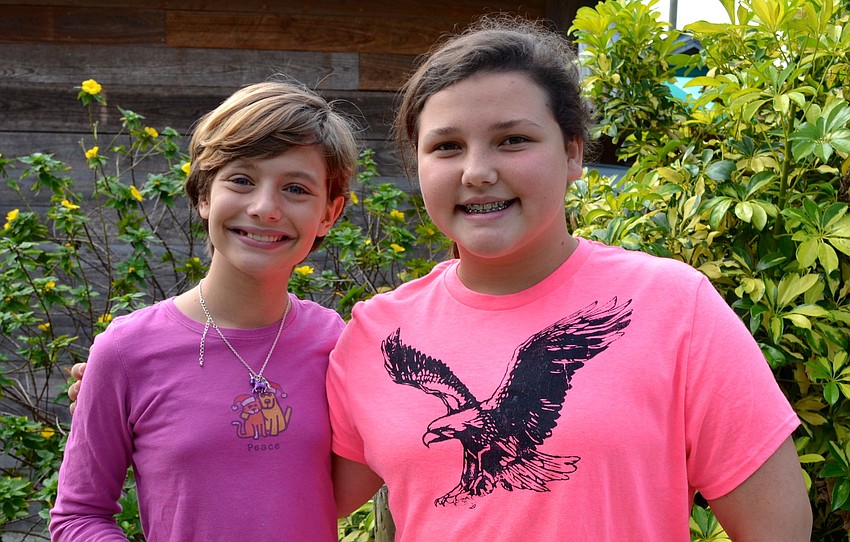 Gianna Sparks, 11, and Mary Grace Coucci, 11