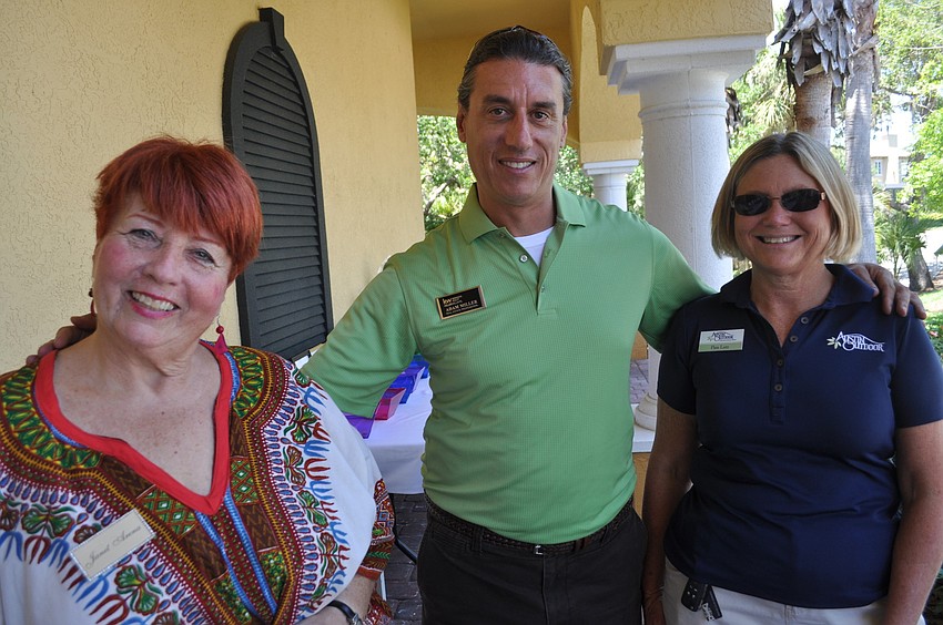 Janet Arena of Van Wezel, Adam Miller of Keller Williams and Pam Lutz of Austin Outdoor