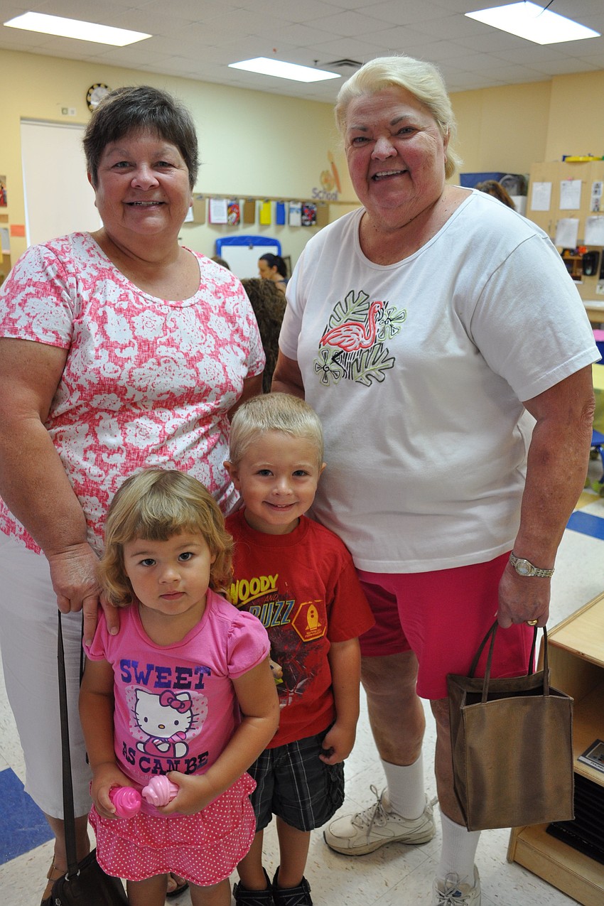 Payton and Nolan Gross loved spending time with their grandmothers, Diane Schulte, left, and Sandy Gross, right.
