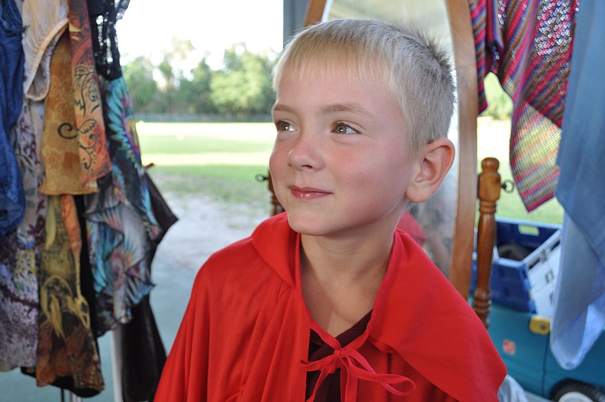 Jonah Adams, 5, wanted to see how he looked as a bullfighter.
