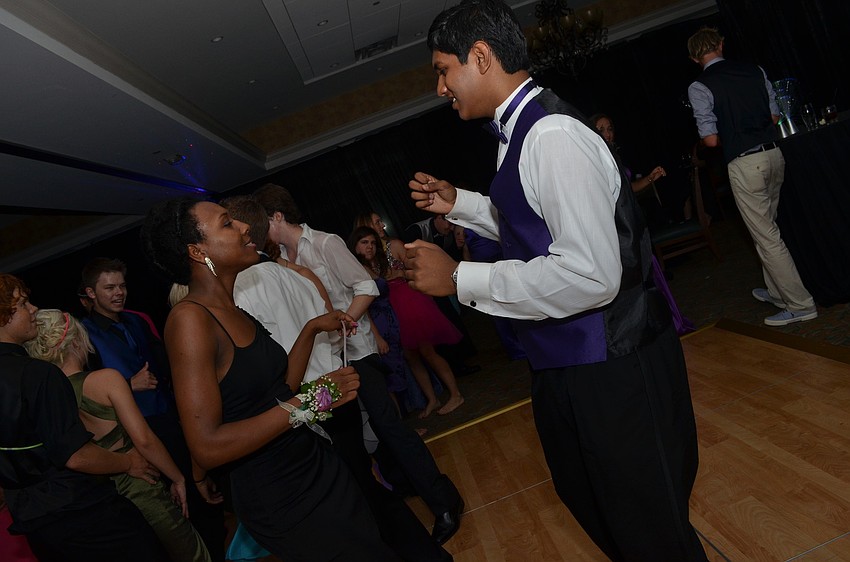 Jamila Jacobs and Preston Cheriyan bust a few moves on the dance floor.