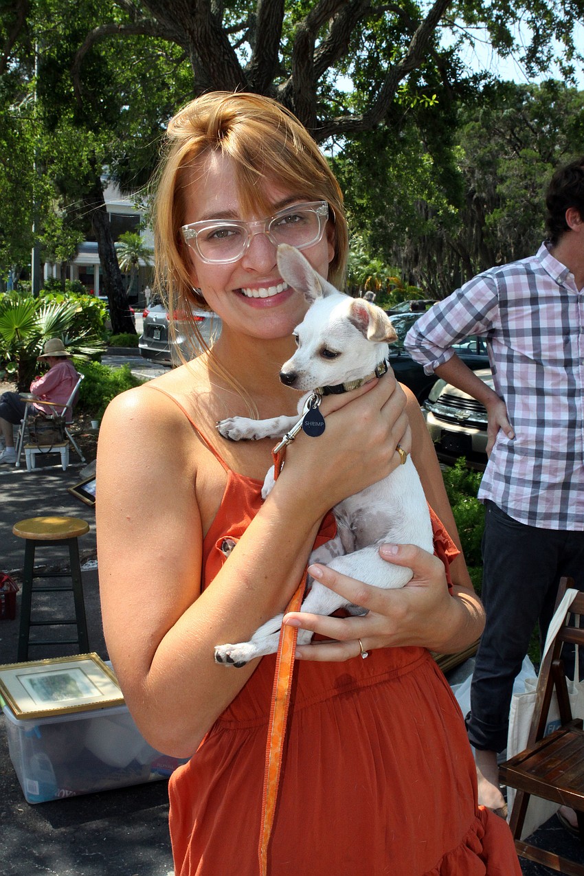 Emily Shaw brought her â€œsonâ€ Shrimp, 5 months, to the Motherâ€™s Day Festival at The Centre Shops.