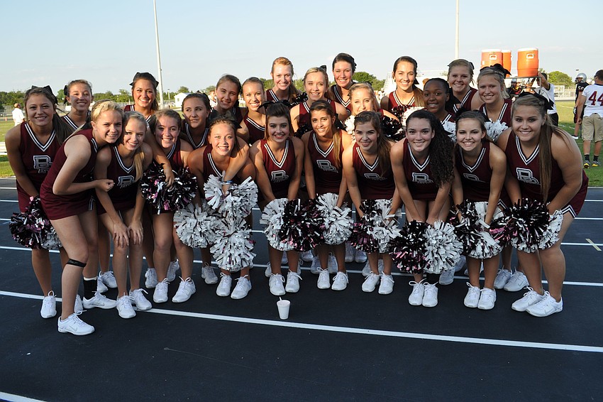 The new varsity cheerleaders showed off their skills.