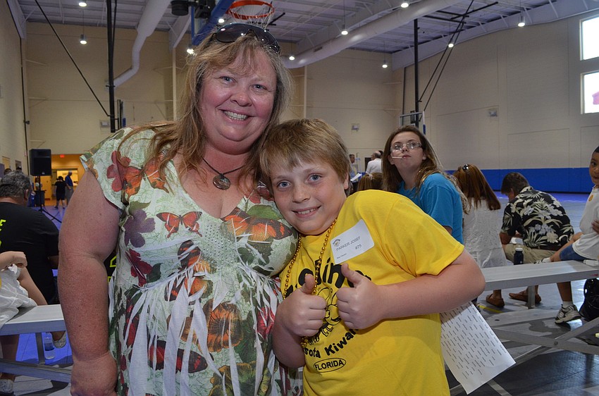 Jennifer Josef and her son fourth grader Parker are excited to begin the spelling bee