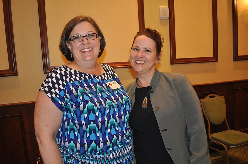 Bobbi Larson of the American Red Cross and Robin Parsons of the Lakewood Ranch Business Alliance